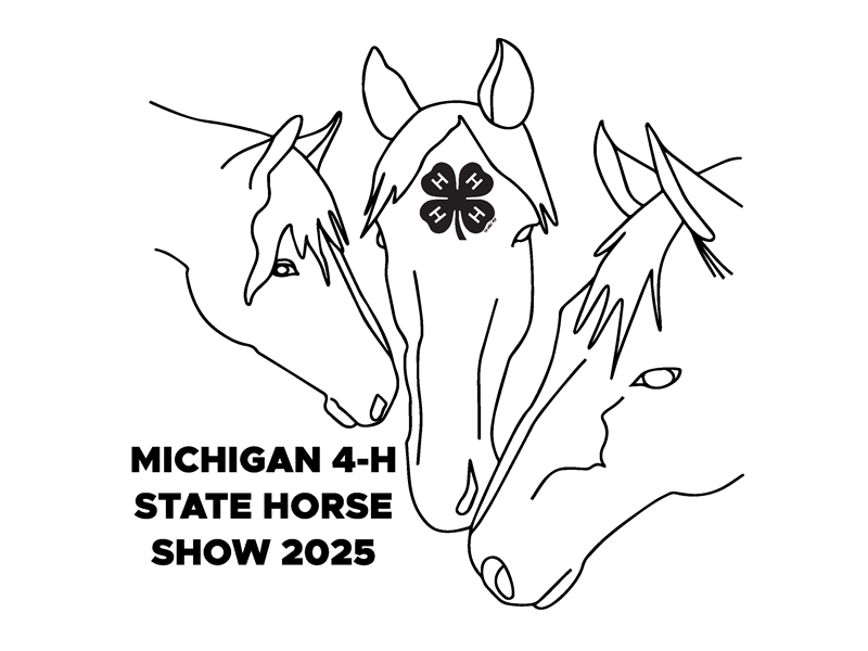 Logo for 2025 Michigan 4-H State Horse Show